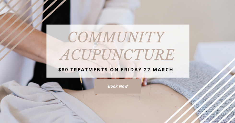 Acupuncture treatment session promoting affordable community acupuncture services