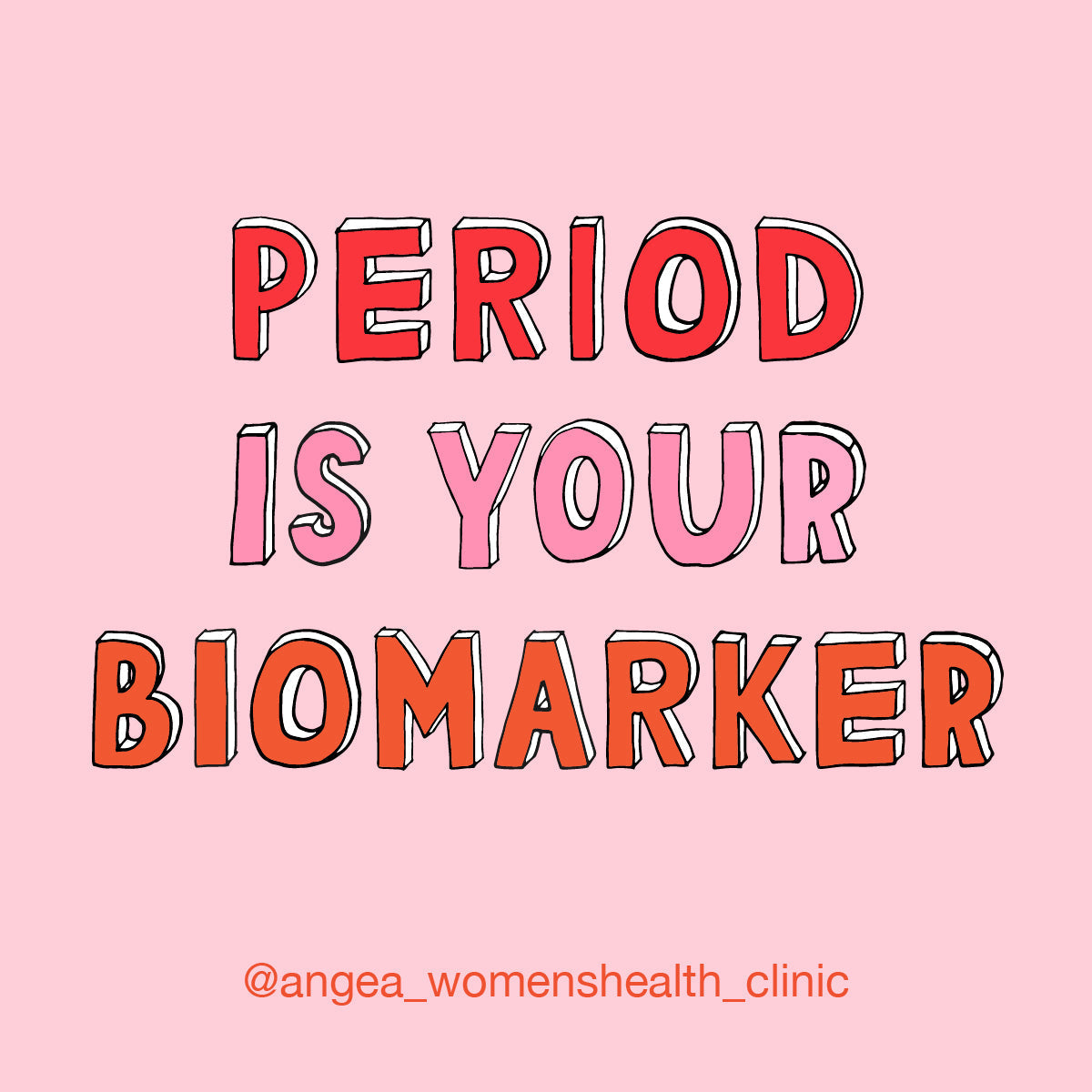 Why your period is a biomarker infographic explaining menstrual cycle health, fertility, hormone balance, menstrual flow, and women's overall health.