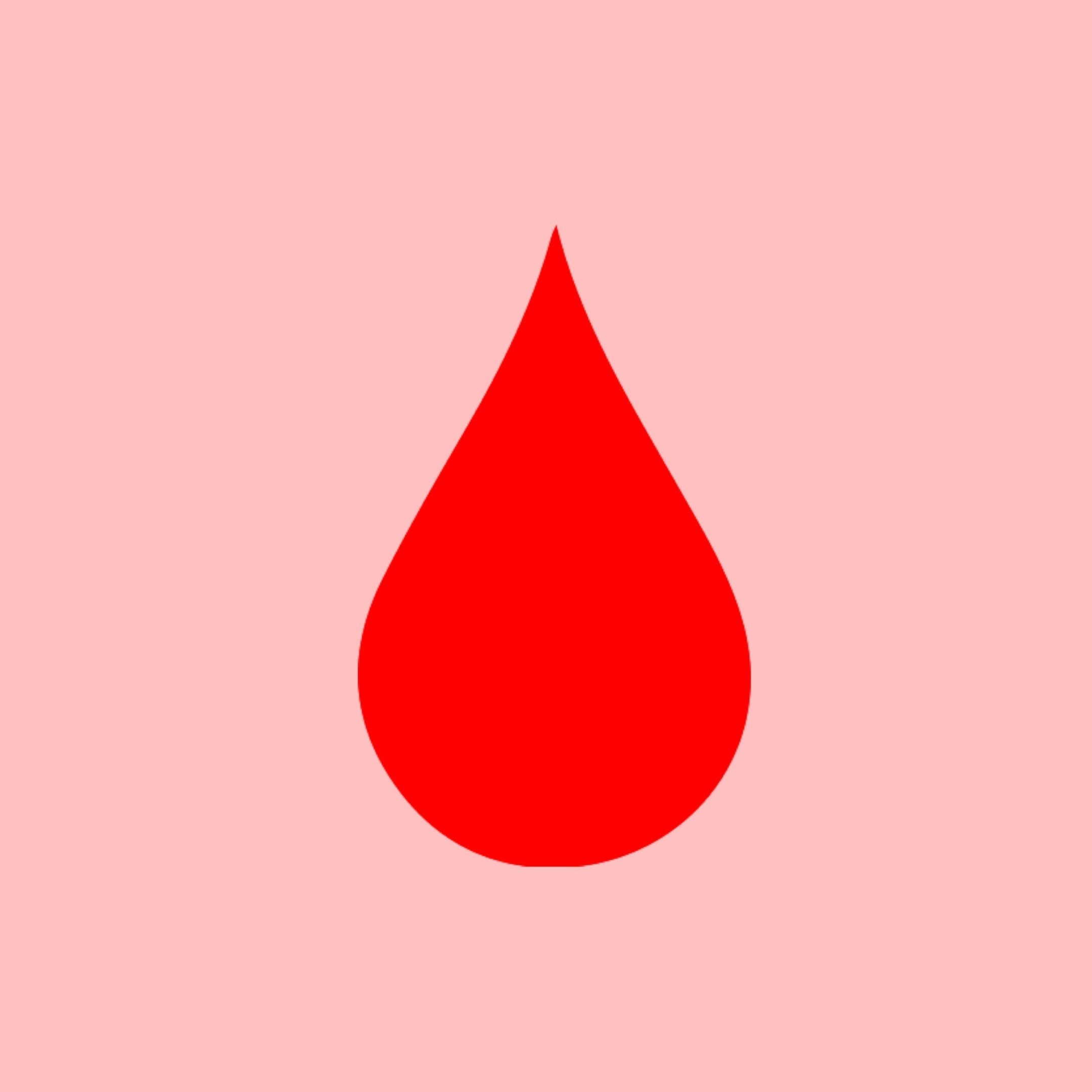 Red blood drop illustration representing menstruation, menstrual health, and the Heavenly Chi – Sea of Red article on Chinese medicine.